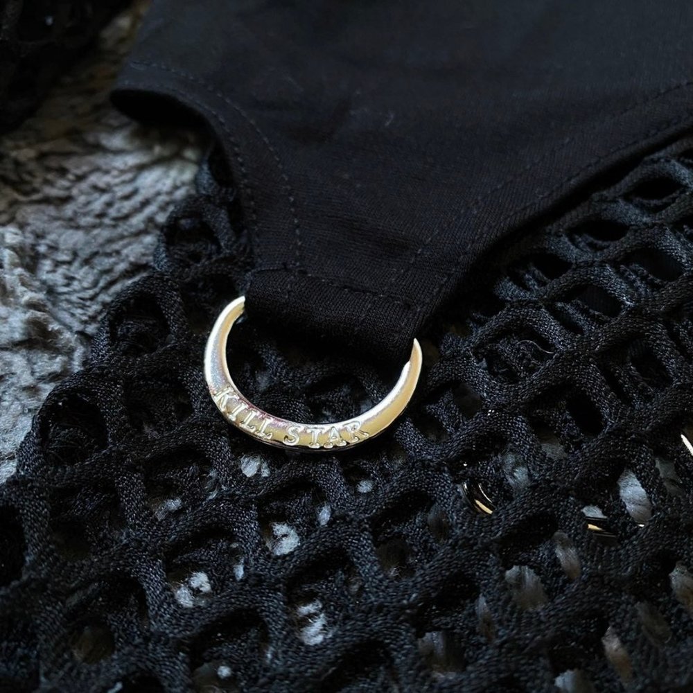 Killstar Pentagram Fishnet Top - Picture 8 of 10